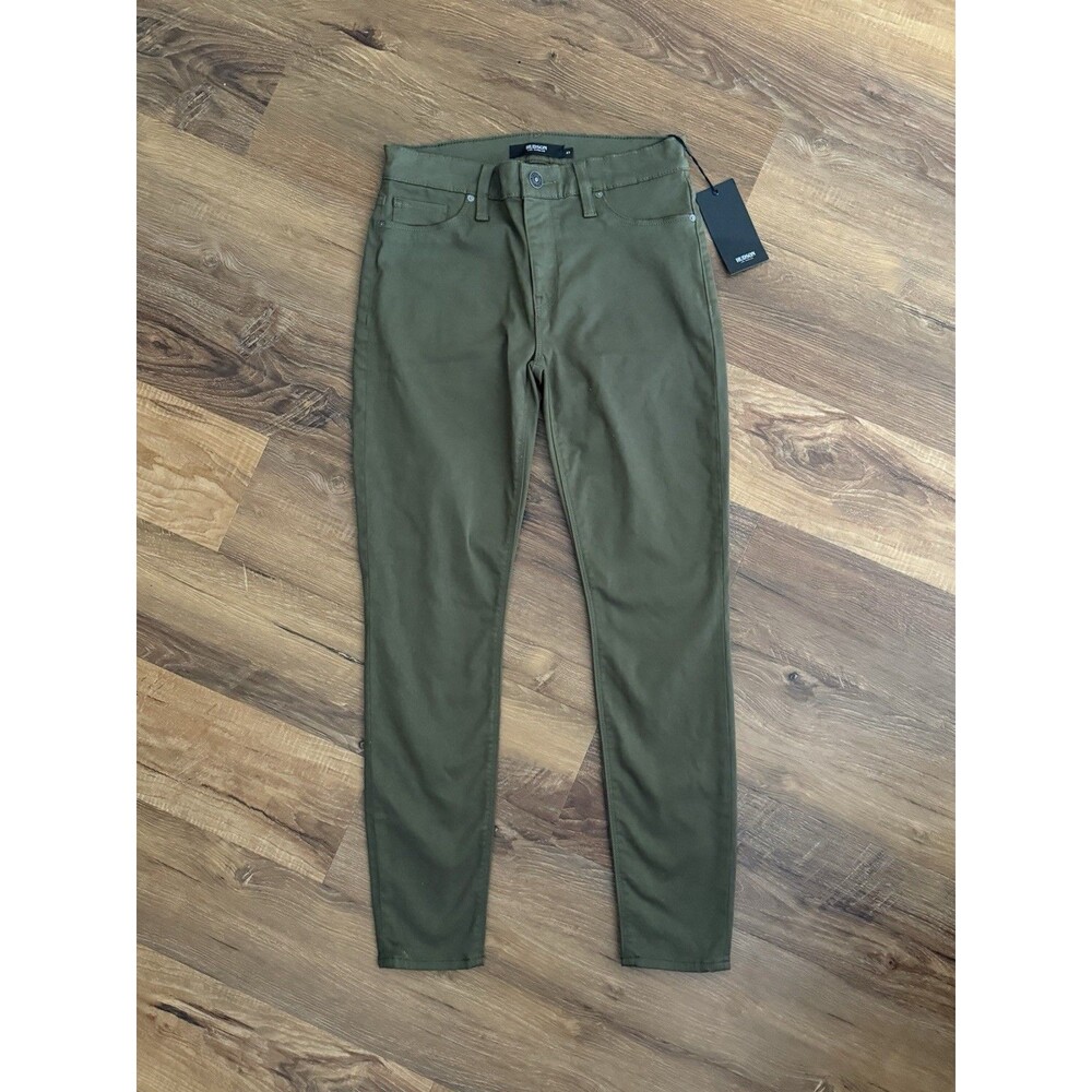 NEW NWT‎ HUDSON Nico Super Skinny Pant Olive Green Womens 27 Stretch Ankle $185